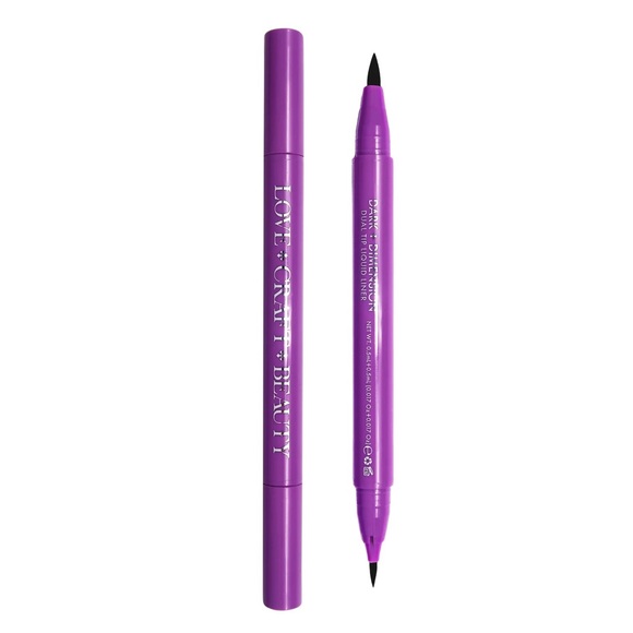 3/$30 NIB LOVE+CRAFT+BEAUTY Dark Dimension Dual Tip Liquid Eyeliner in Black - Picture 1 of 1